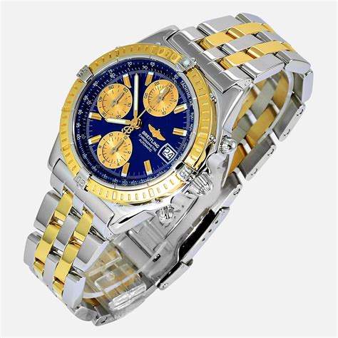 breitling gold and blue|breitling gold watches for sale.